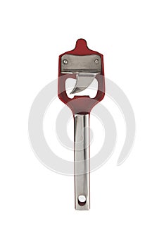 Modern style, bottle and can stainless steel opener isolated on white background