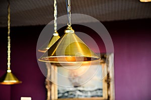 Modern style bronze decoration lamps in pub