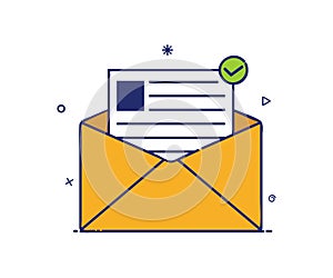 Modern style checklist message icon vector