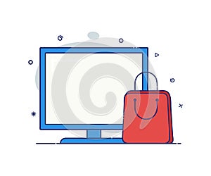 Modern style computer icon vector