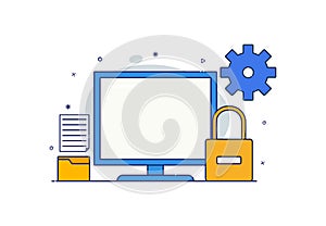 Modern style computer icon vector