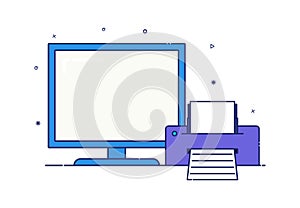 Modern style computer icon vector