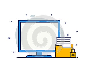 Modern style computer icon vector