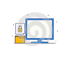 Modern style computer icon vector