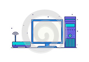 Modern style computer icon vector