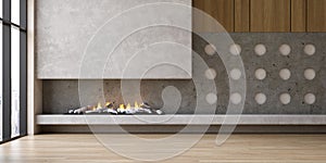 Modern style conceptual empty interior room 3d illustration