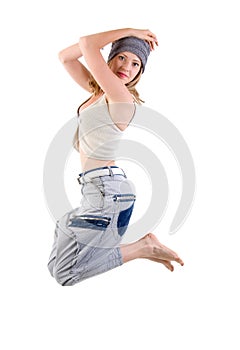 Modern style dancer girl.