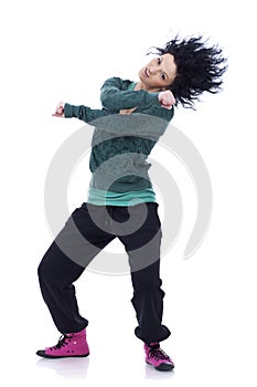 Modern style dancer posing