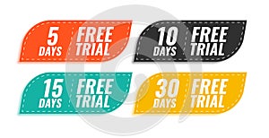 modern style free trial offer banner buy and win bonus