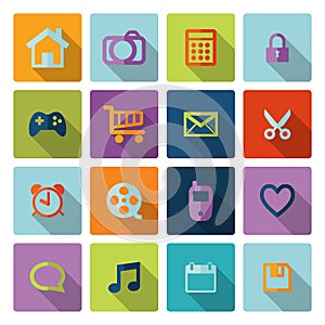 Modern style icons vector set 1