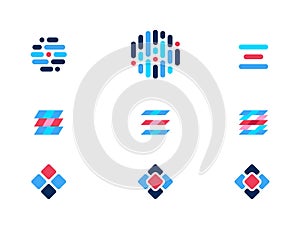 Modern style Logotype design set