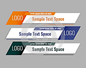 Modern style lower third banners template set