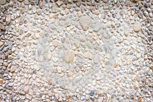 Modern style natural patterns decorative uneven mix real stone wall texture on concrete background