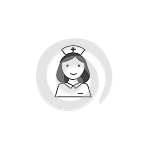 Modern style nurse vector icon