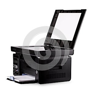 Modern style office device isolated with clipping path over white