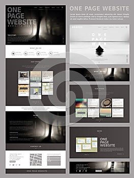 Modern style one page website design template photo