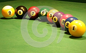 Modern style pool balls