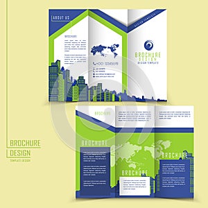 Modern style tri-fold brochure template for business