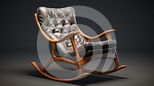 Modern Styled 3d Model Of A Rocking Chair With Realistic Rendering