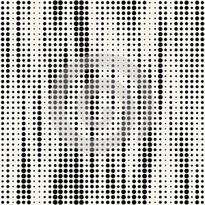 Modern Stylish Halftone Texture. Endless Abstract Background With Random Circles. Vector Seamless Mosaic Pattern.