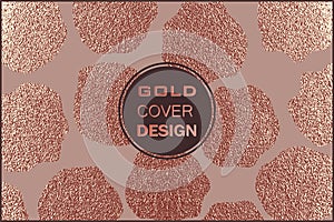 Modern and stylish minimal design. Copper glossy background. Metallic texture. Bronze metal .