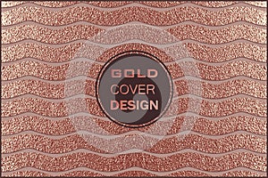 Modern and stylish minimal design. Copper glossy background. Metallic texture. Bronze metal .