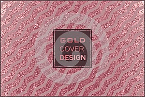 Modern and stylish minimal design. Copper glossy background. Metallic texture. Bronze metal .