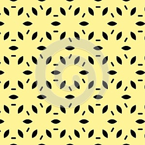 Modern stylish seamless vector pattern on yellow background. repeating geomatric texture