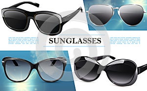 Modern Stylish Sunglasses Light Concept