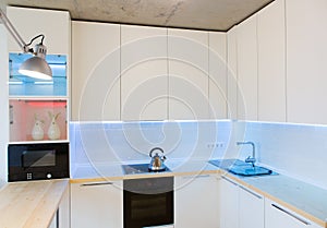 Modern and stylish white kitchen