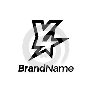 Modern and Stylist Initial Y Star Logo