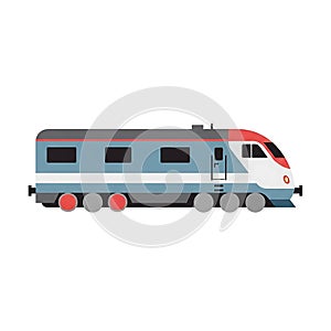 Modern stylized train illustration