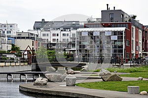 Modern suburb in Sweden