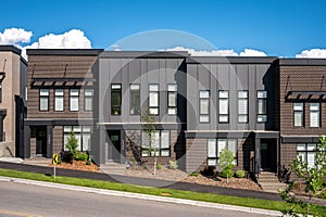 Modern suburban townhome development