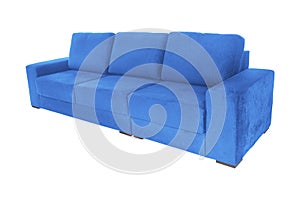 modern suede couch sofa isolated