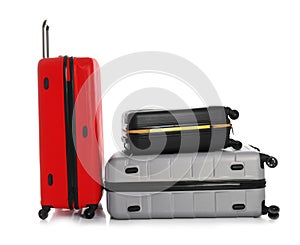 Modern suitcases for travelling