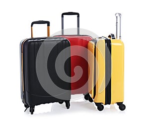 Modern suitcases for travelling