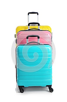 Modern suitcases for travelling