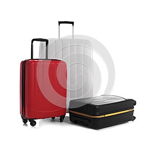 Modern suitcases for travelling