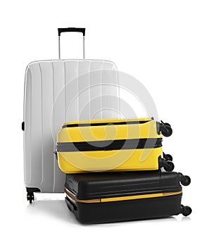 Modern suitcases for travelling