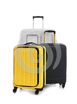 Modern suitcases for travelling