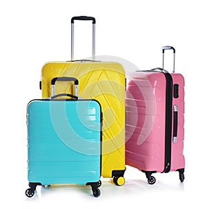 Modern suitcases for travelling