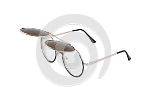 Modern sunglasses isolated.