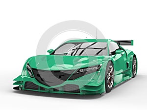 Modern super sports car concept - eucalyptus paintjob