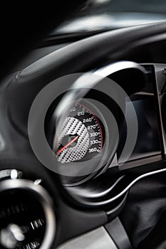 Modern super sports car speedometer