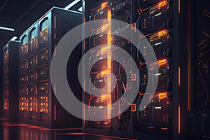 Modern supercomputers in computational data center