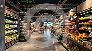 Modern Supermarket Aisles photo