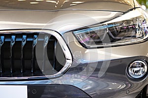 Modern SUV car led headlights