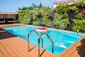 Modern swimming pool in the garden