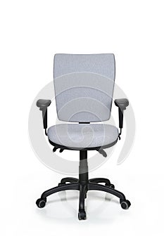Office swivel chair against white background photo